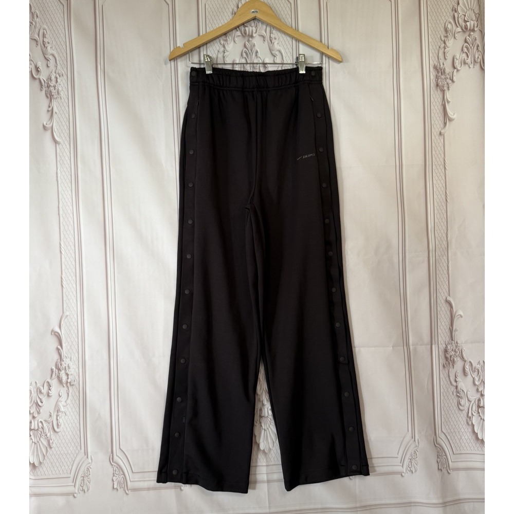 Skims X Nike Side Snaps Matte Tricot Pant Dark Roast Sz XS NWOT